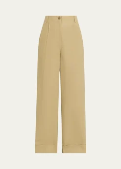 TWPDelilah Wide-Leg Twill Pants