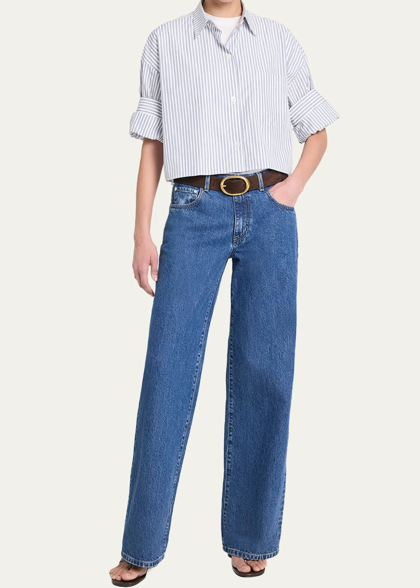 TWPNext Ex Striped Cropped Shirt