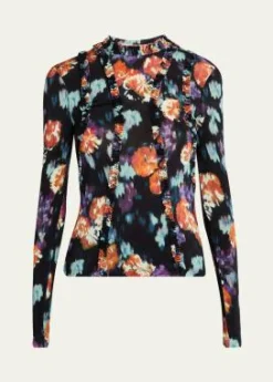 Ulla JohnsonClover Long-Sleeve Jersey Top