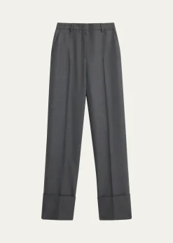 Valentino GaravaniCuffed Wool Trousers