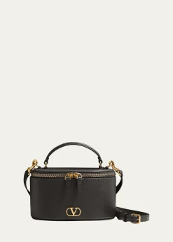 Valentino GaravaniMini Grain Leather Vanity Bag