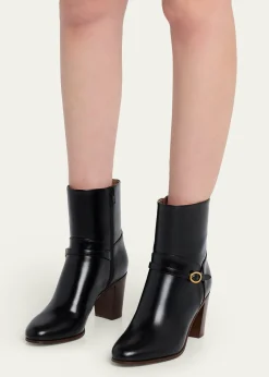 Valentino GaravaniPattie Leather Buckle Ankle Boots