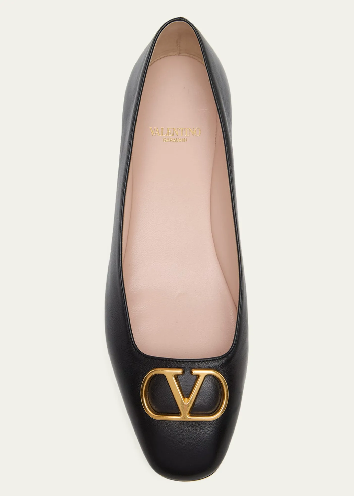 Valentino GaravaniVLogo Signature Leather Ballerina Flats