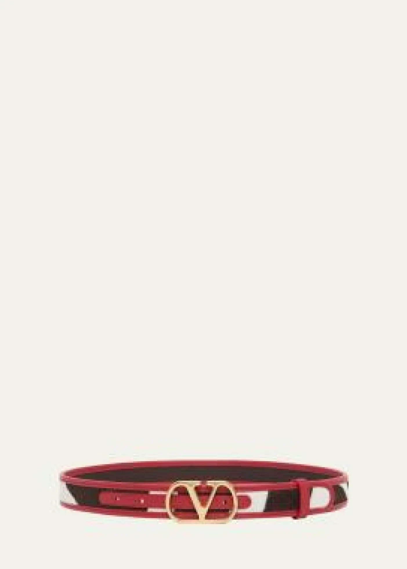 Valentino GaravaniVLogo Signature Calf Hair Leather Belt