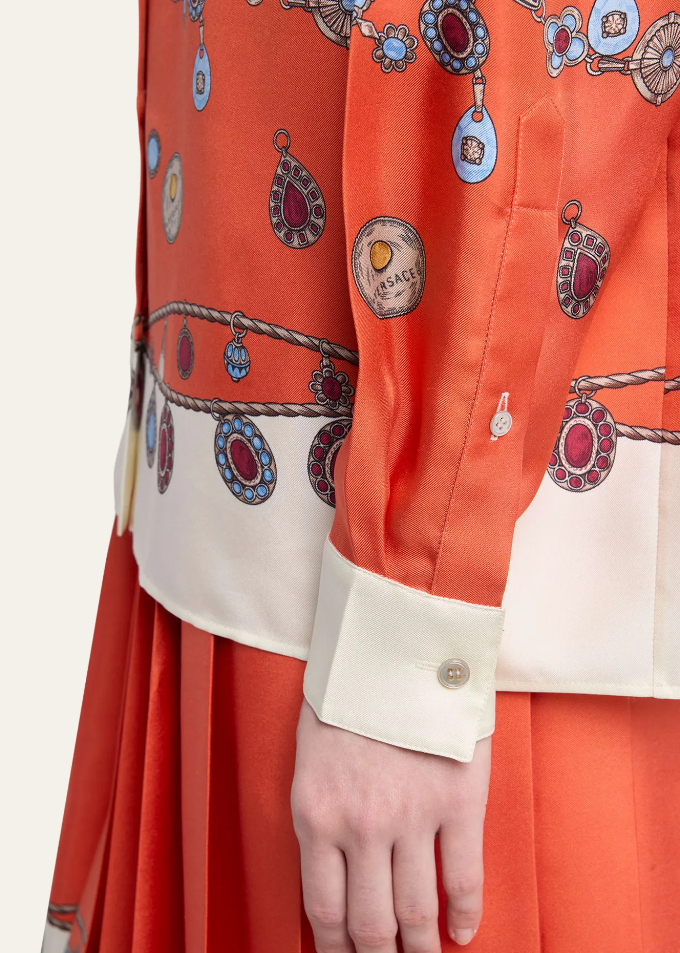 VersacePrinted Silk Twill Shirt